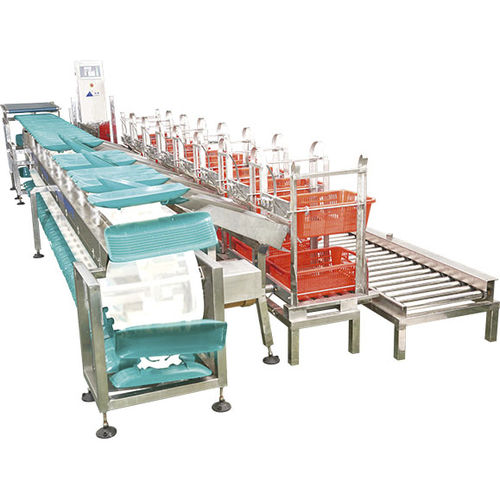 Calibreur peseur - Zhongshan Jingliang Weighing Instrument Co.,Ltd. - pour poisson / à bande / avec convoyeur