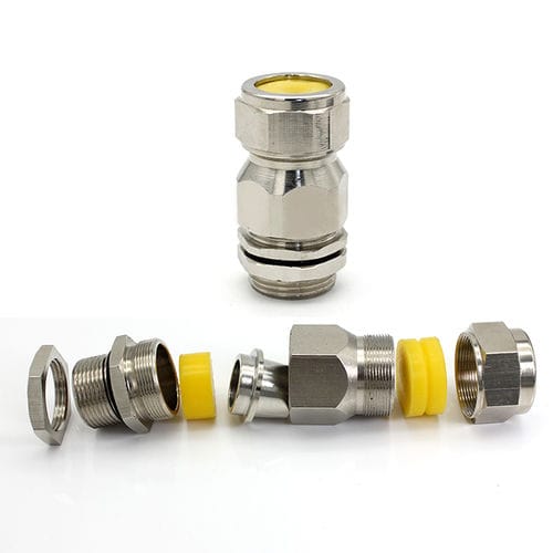 Presse-étoupe antidéflagrant - JX-6-EX series - YUEQING JIXIANG CONNECTOR CO., LTD - en laiton nickelé / en acier inoxydable / en laiton