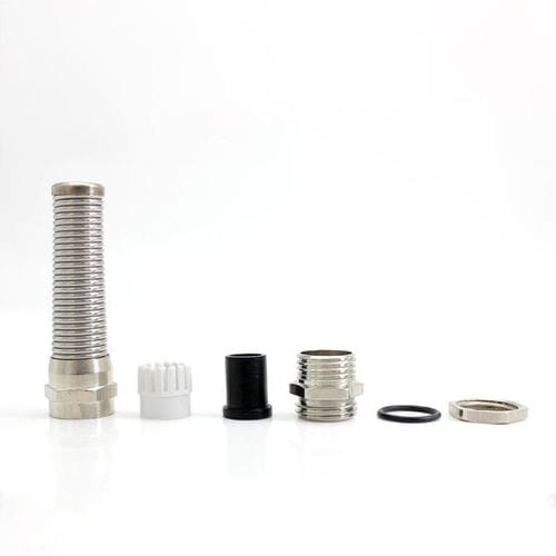Presse-étoupe en laiton nickelé - JX-PG-FL series - YUEQING JIXIANG CONNECTOR CO., LTD - IP67 / fileté / droit