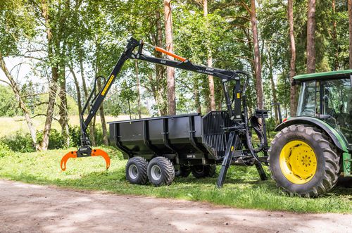 Remorque tandem - BMF 8T1 - BMF - tractée / pour le bois / forestière