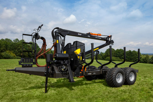 Remorque pour le bois - BMF 10T2 - BMF - tandem / tractée / forestière