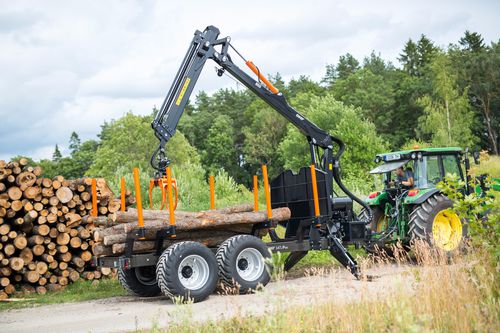 Remorque pour le bois - BMF 14T2 Pro - BMF - tandem / tractée / forestière