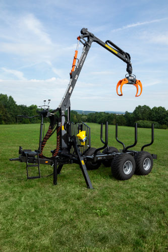 Grue montée sur remorque - BMF 540 - BMF - à flèche / forestière / de levage