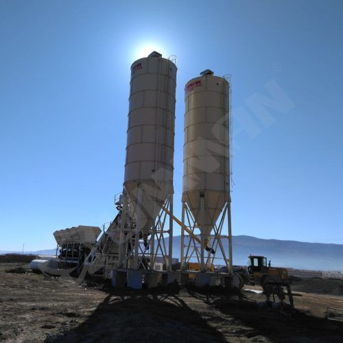 Silo de ciment - UM-100 - Umman Concrete Batching Plants - à fond conique / boulonné / soudé