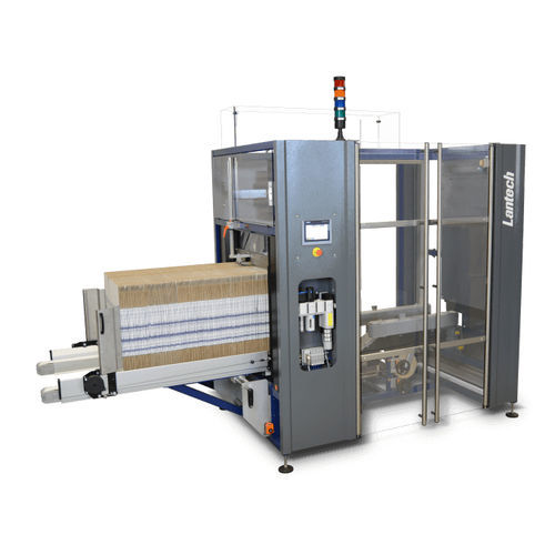 Formeuse de caisses automatique - CI-1000 - LANTECH - colle thermofusible / ruban adhésif / de grande cadence