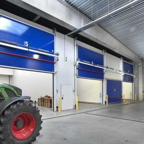 Porte coulissante verticale - KH-1010 (V) - Salco Industrial Doors - en aluminium / en aluminium anodisé / en caoutchouc