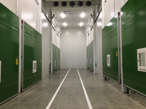 Porte coulissante verticale - KHG-1810 - Salco Industrial Doors - en aluminium / en aluminium anodisé / en caoutchouc
