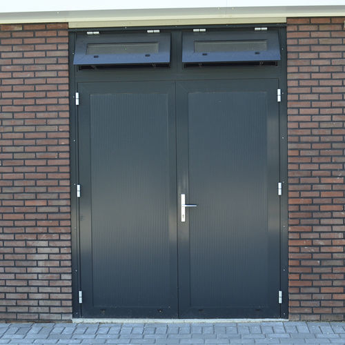 Porte tournante - DD(S)-1751 - Salco Industrial Doors - en acier / en aluminium / vitrée