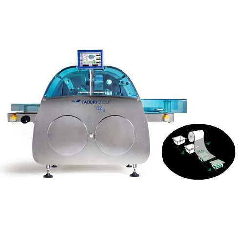 Operculeuse linéaire - TopLid - FRUTMAC SRL - automatique / pour l'industrie agroalimentaire / pour barquettes