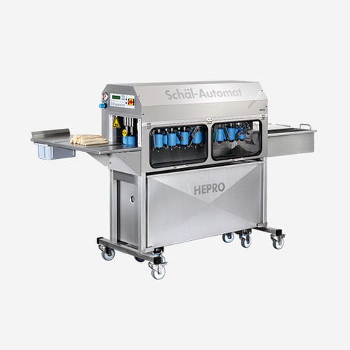 Machine à éplucher d’asperge - HSM-180 - Hepro GmbH Maschinen und Spezialgeräte Nahrungsmitteltechnik - à couteaux / à rouleaux / entièrement automatique