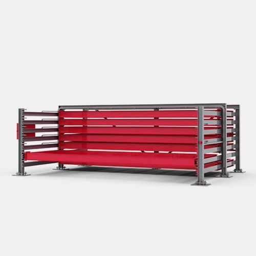 Magasin de stockage automatique horizontal - V3100 - Voortman Steel Machinery - pour grandes charges / compact