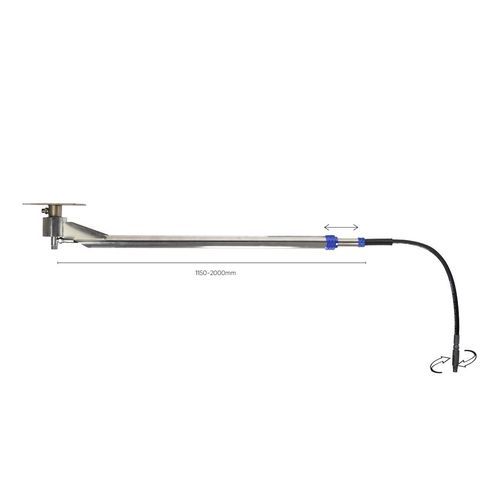 Potence pour montage au plafond - ZX.2671-M175 - Idrobase Group Srl - en inox / télescopique / tournante