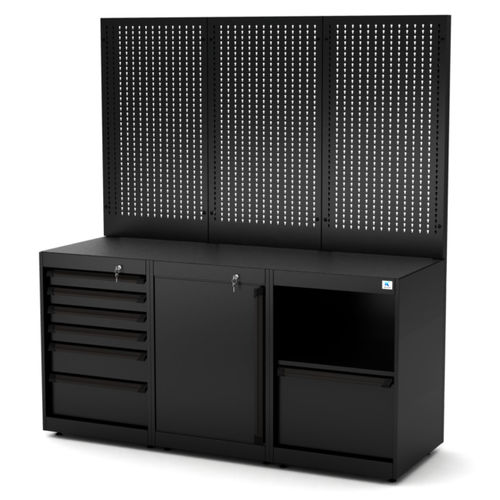 Établi en métal - WB-C184P - RO & Co. S.p.A. Keen Space - à 6 tiroirs / modulaire