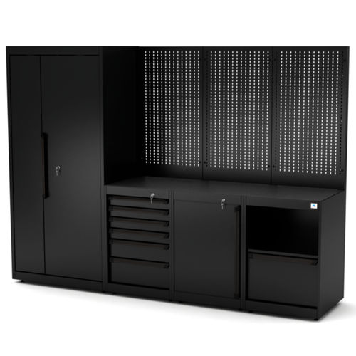 Établi en métal - WB-C273P - RO & Co. S.p.A. Keen Space - pour atelier / à 6 tiroirs / double porte