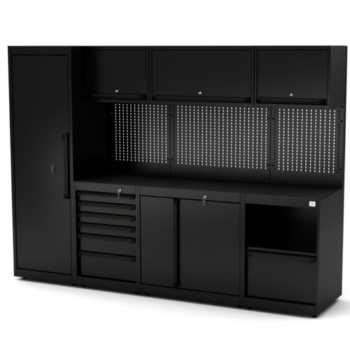 Établi en métal - WB-C271P - RO & Co. S.p.A. Keen Space - pour atelier / à 6 tiroirs / avec panneau porte-outils