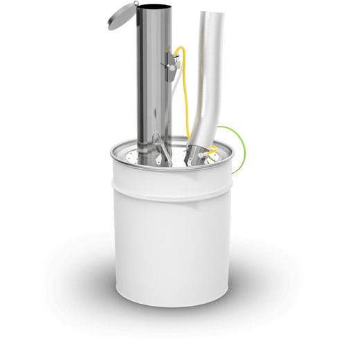 Conteneur à déchets en acier inoxydable - RST-05 - B-TEC GmbH - pour peinture / ouvert