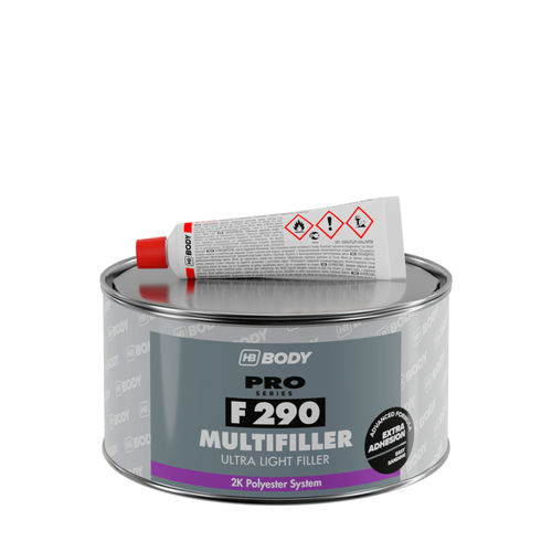 Mastic en polyester - F290 - HB BODY S.A. - pour le travail du métal / pour automobile / fortement adhésif