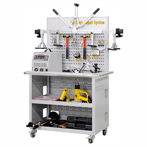 Système de réparation de carrosserie sur chariot - 4200 - KRAUSS TOOLS GmbH - avec soudeuse