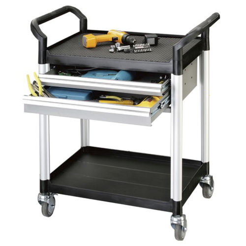 Chariot de stockage - KR-120S - KRAUSS TOOLS GmbH - d'atelier / aluminium / 2 niveaux
