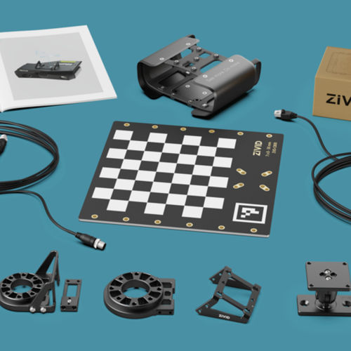 Accessoire de montage pour capteur - Zivid - pour machines-outils / en aluminium / métallisé