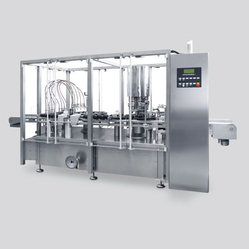 Remplisseuse / capsuleuse à mouvement continu - L60 - CAM - automatique / pour liquides / de flacons