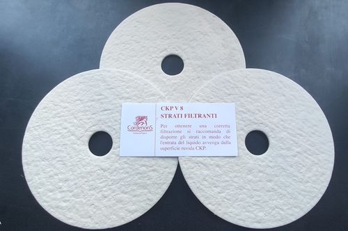 Plaque filtrante pour liquides - CKP - OMG sas di Gibogini Stefano e C