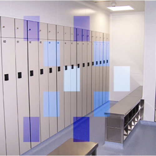 Vestiaire pour salle blanche - ALBIAN GROUP - en résine phénolique / antibactérien / ignifuge