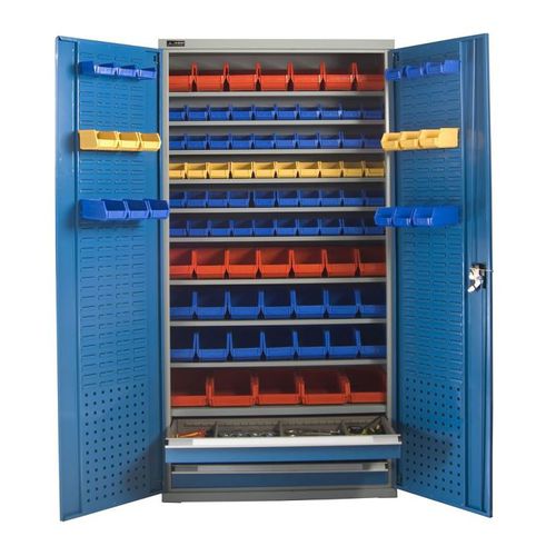Armoire d'atelier - FJ-4008 - ChengDu SanJi Technology Co.,LTD - au sol / à étagères / double porte