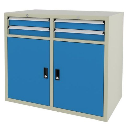 Armoire à outils - ChengDu SanJi Technology Co.,LTD - au sol / à 4 tiroirs / double porte