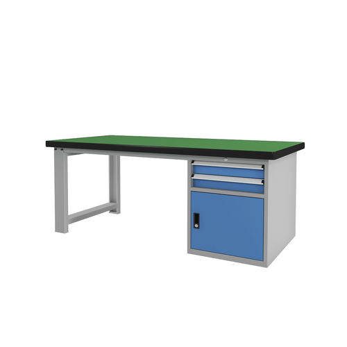 Établi en acier - FZ-1057 - ChengDu SanJi Technology Co.,LTD - à 2 tiroirs / à porte