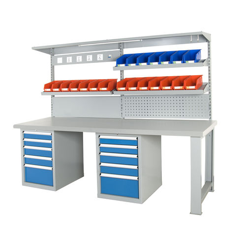 Établi en acier - FZ-1030 - ChengDu SanJi Technology Co.,LTD - multi-tiroirs / avec panneau porte-outils / démontable