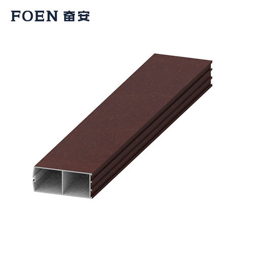 Profilé en aluminium anodisé - FA022 - Fujian Fen'an Aluminium Co., Ltd. - en acier inoxydable / rectangulaire / de cadre
