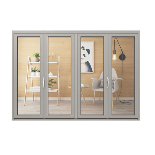 Système de portes coulissant - Fujian Fen'an Aluminium Co., Ltd. - pliant / en aluminium / pour l'intérieur