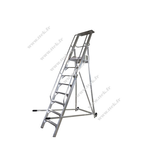 Échelle en aluminium anodisé - T90315 - T-TEK sas - pliante télescopique / à plate-forme / mobile