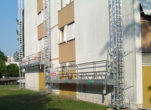 Plateforme suspendue - ACCESUS - pour chantier / d'echaufaudage / avec garde-corps de sécurité