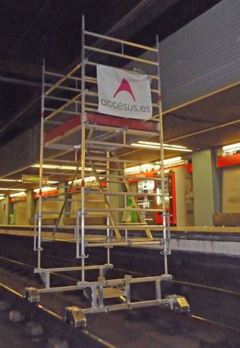 Échafaudage mobile - FT-054  - ACCESUS - de façade / modulaire / avec escaliers