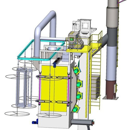 Grenailleuse à convoyeur aérien - MCT series - MAYFLAY Machinery (Huizhou) Co., Ltd. - à turbine / pour métal / de tôles
