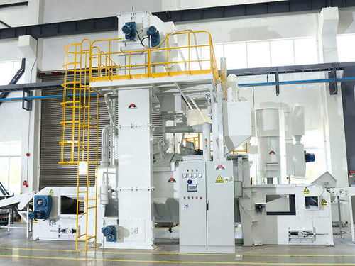 Grenailleuse à convoyeur à bande grillagée - MND series - MAYFLAY Machinery (Huizhou) Co., Ltd. - à turbine / pour métal / de tôles