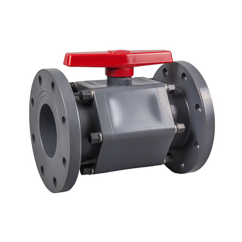 Vanne à boisseau sphérique - Ningbo Baodi Plastic Valve Co., Ltd. - manuelle / pour acide / à bride