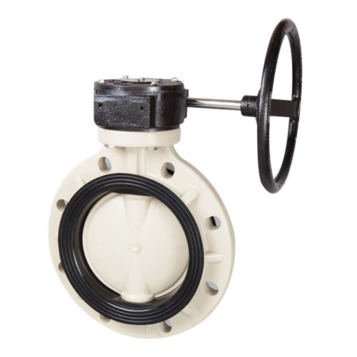 Vanne papillon - Ningbo Baodi Plastic Valve Co., Ltd. - avec volant / de contrôle / pour produits chimiques