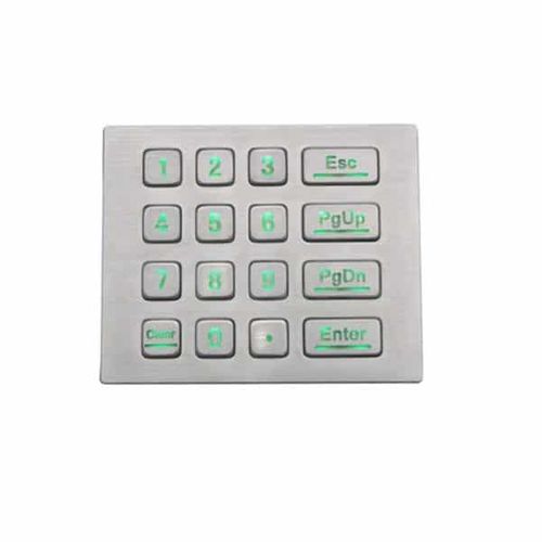 Clavier numérique rétroéclairé - MKA-16-NLMX - MATE TECHNOLOGY SHENZHEN LIMITED - 16 touches / encastrable / en inox