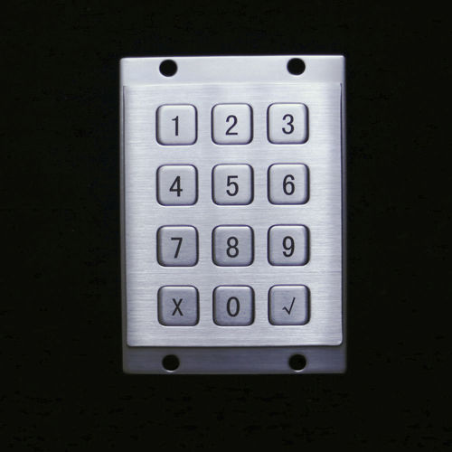 Clavier numérique 12 touches - MKA-34N-MX - MATE TECHNOLOGY SHENZHEN LIMITED - encastrable / en inox / IP65