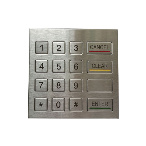 Clavier numérique 16 touches - MKA-16N-V1 - MATE TECHNOLOGY SHENZHEN LIMITED - encastrable / en inox / IP65