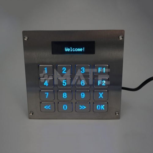 Clavier numérique affichage LCD - MKA-44N-VFD - MATE TECHNOLOGY SHENZHEN LIMITED - 16 touches / encastrable / en métal