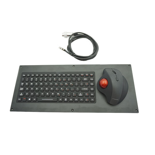 Clavier encastrable - MKB-86-L-B - MATE TECHNOLOGY SHENZHEN LIMITED - capacitif / 86 touches / avec trackball