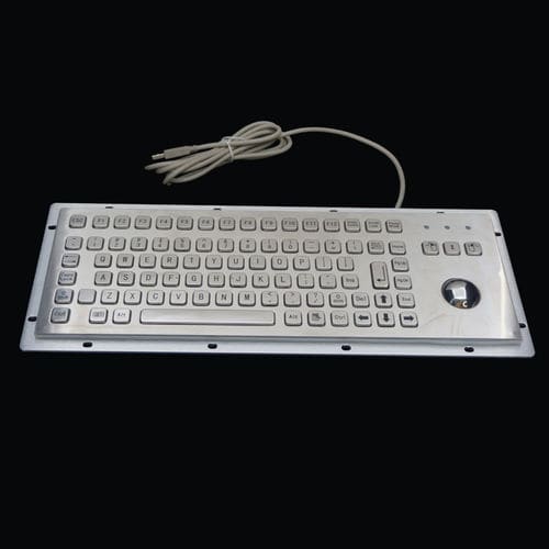 Clavier en inox - MKA-88-B - MATE TECHNOLOGY SHENZHEN LIMITED - encastrable / à touches mécaniques / avec trackball