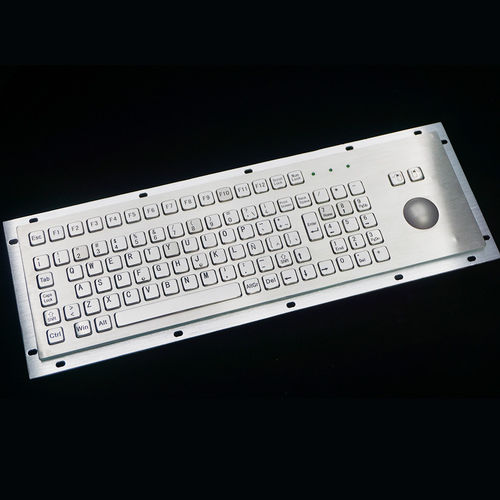 Clavier encastrable - MKA-95-BN - MATE TECHNOLOGY SHENZHEN LIMITED - 95 touches / avec trackball / pour applications industrielles