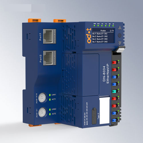 Module de communication EtherNet/IP - DN-8034 - ODOT Automation - RJ45 / 2 ports / sur rail DIN