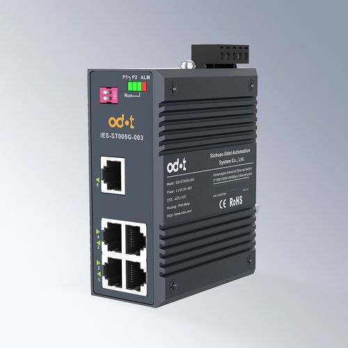 Commutateur Ethernet non administrable - IES-ST005G-003 - ODOT Automation - 5 ports / Gigabit Ethernet / sur rail DIN