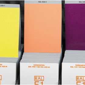Nuancier RAL - E1 single cards - RAL colours
